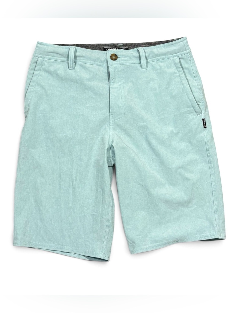 O'Neill Light Turquois Flat Front Hybrid Swim Casual Golf Activewear Sport Short
